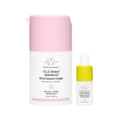 Drunk Elephant T.L.C. Sukari Babyfacial jar close-up for at-home exfoliation.