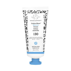 Drunk Elephant Umbra sheer mineral sunscreen bottle delivering lightweight SPF 30 protection.