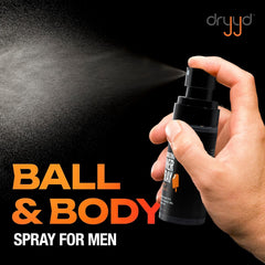 Dryyd Deodorizing Toner Spray for Balls with Orange Creamsicle scent freshens the groin area.