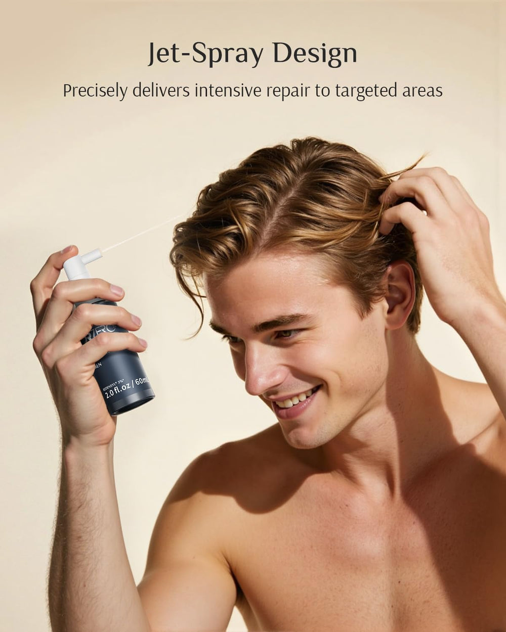 DR ZERO cooling sensation on scalp during spray application.