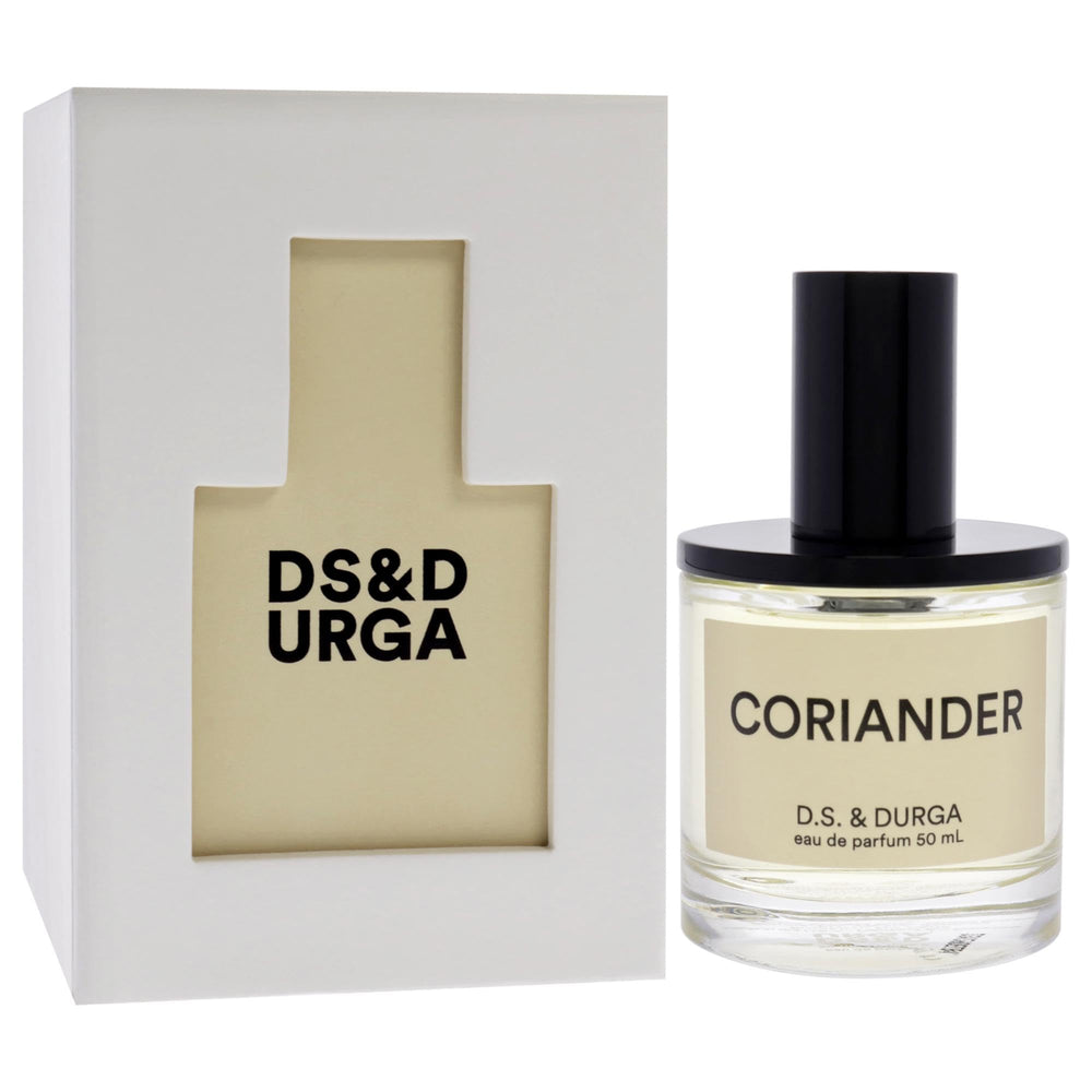 D.S. & Durga Coriander EDP packaging shot highlighting gift-ready presentation.