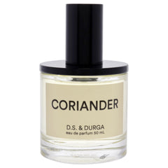 D.S. & Durga Coriander EDP spray application demonstrating long-lasting fragrance throughout the day.