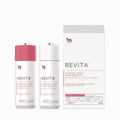 DS Labs Revita shampoo bottle highlighting root lift for fine hair.