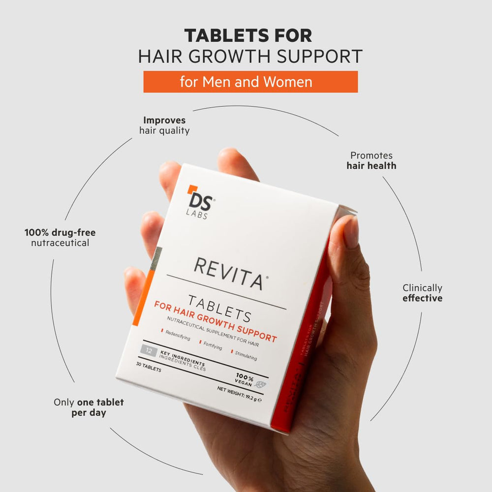 Revita Shampoo label close-up emphasizing sulfate-free, color-safe formula.