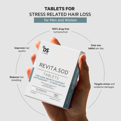 DS Labs Revita.SOD packaging box highlights premium hair vitality.