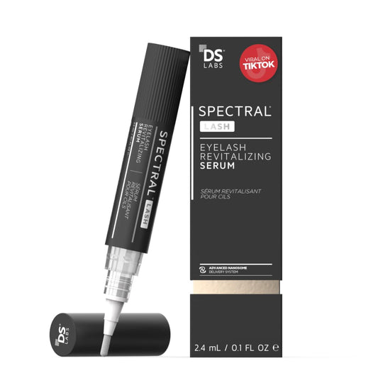 DS Labs Spectral.LASH bottle close-up for daily eyelash conditioning