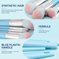 DUAIU eye brush collection designed for precise eyeshadow and brow detailing.