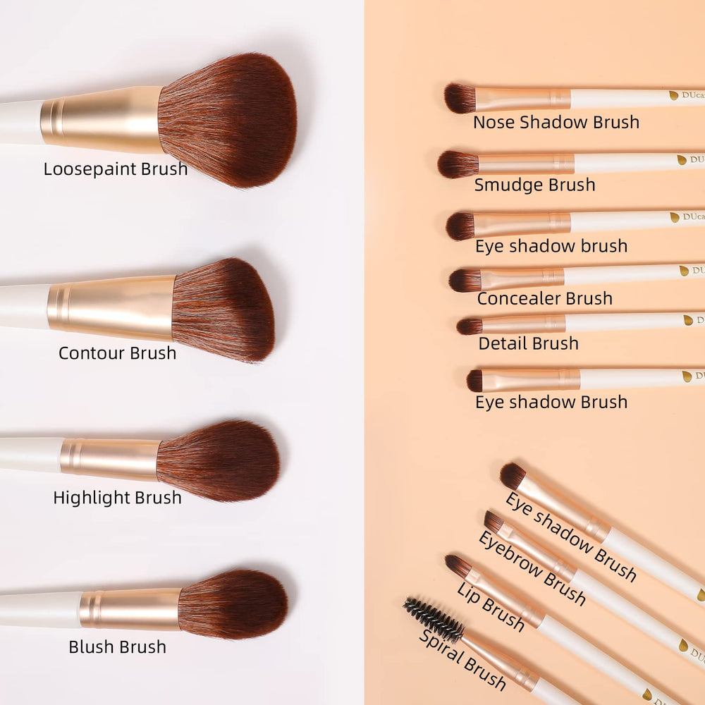 DUcare soft synthetic bristles on premium brushes ensure gentle application and easy cleaning.