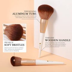 DUcare FSC wooden handles offer balanced grip during daily makeup routines.