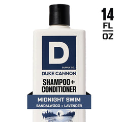 Duke Cannon Tea Tree closeup highlights refreshing tea tree formula for scalp comfort.