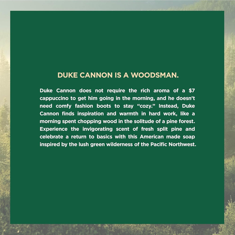 Duke Cannon 3-pack gift-ready packaging ideal stocking stuffer for outdoors enthusiasts.