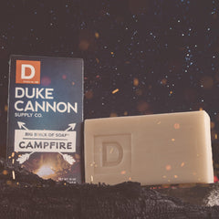 Duke Cannon Big Brick Soap triple milled texture conveys smooth feel and lasting quality.