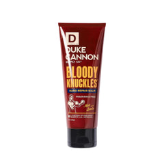 Duke Cannon Bloody Knuckles balm non-greasy finish for quick absorption.