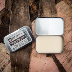 Duke Cannon branding close-up highlighting rugged design and premium packaging.
