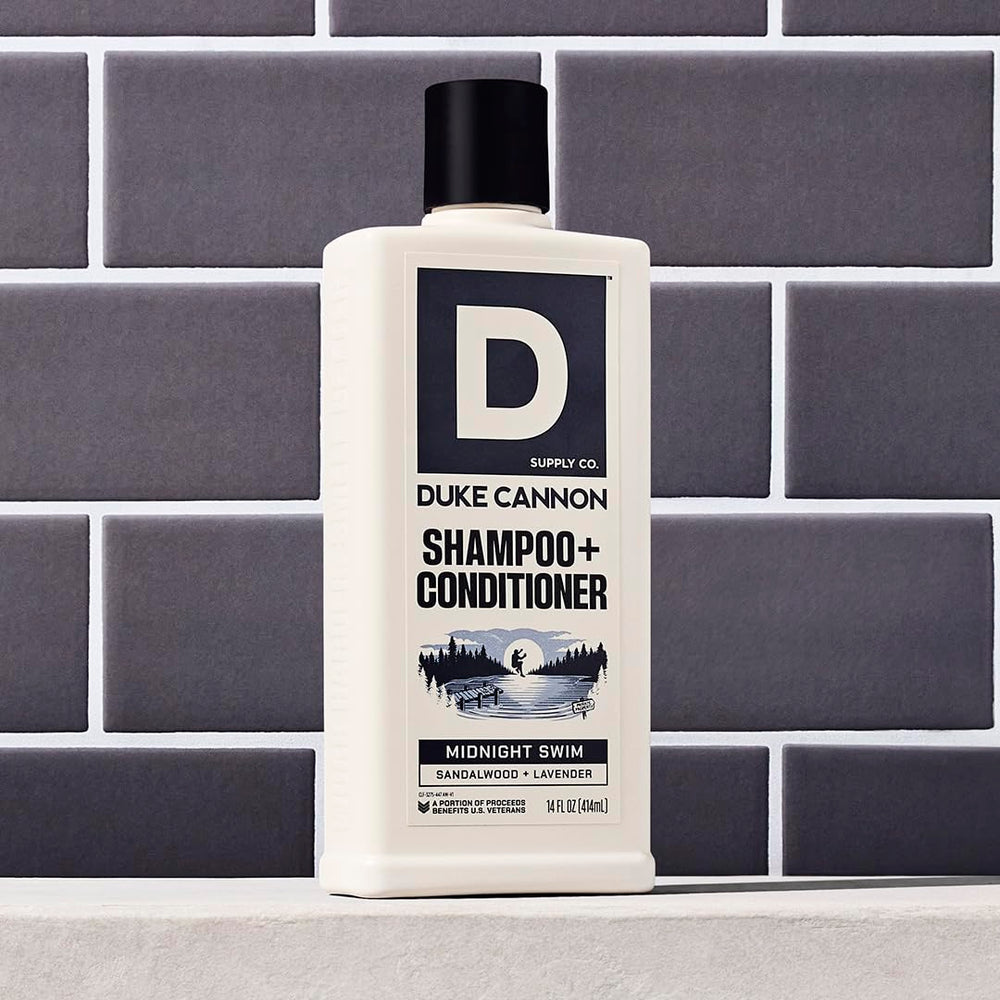 Duke Cannon foamy lather during application for quick, thorough cleanse.