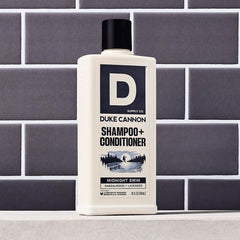 Duke Cannon foamy lather during application for quick, thorough cleanse.