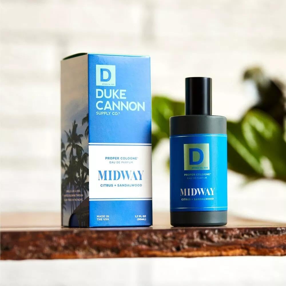 Apothecary-style Midway bottle on a desk suggests daily confidence