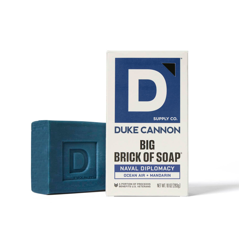 Duke Cannon USA-made badge highlights American craftsmanship.