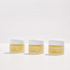 DumiDang Chickpea Cream on vanity shelf for daily hydration routine.