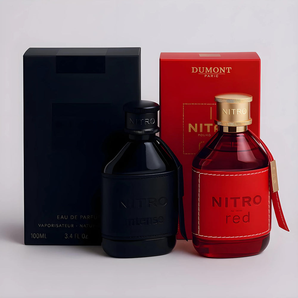 Dumont Nitro Red bottle with crimson design adds vibrant energy to date nights.