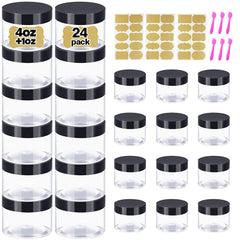 DupakSYS 4 oz jar with lid in a 24-pack for organized cosmetics storage