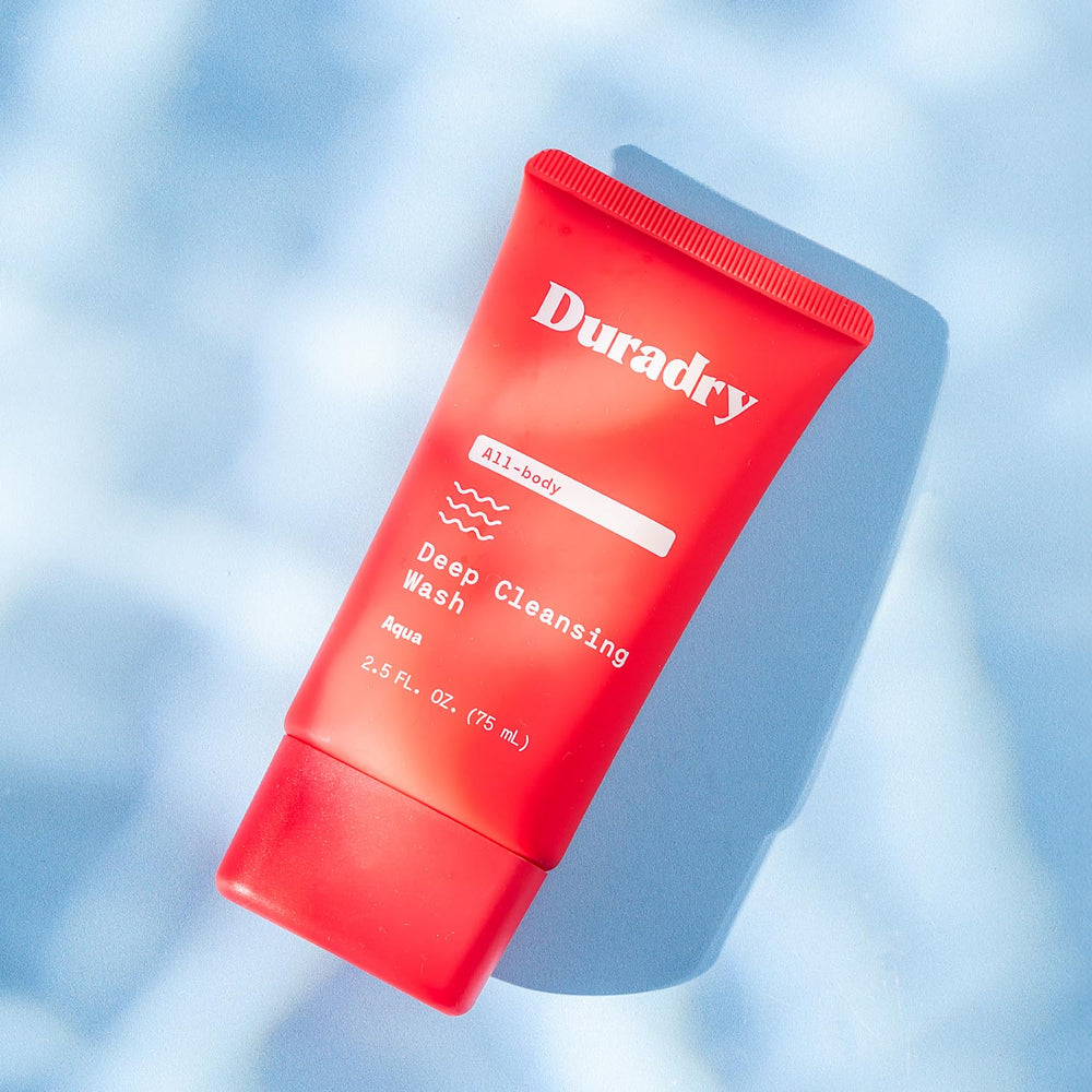 Duradry rinse leaves skin feeling refreshed after shower.