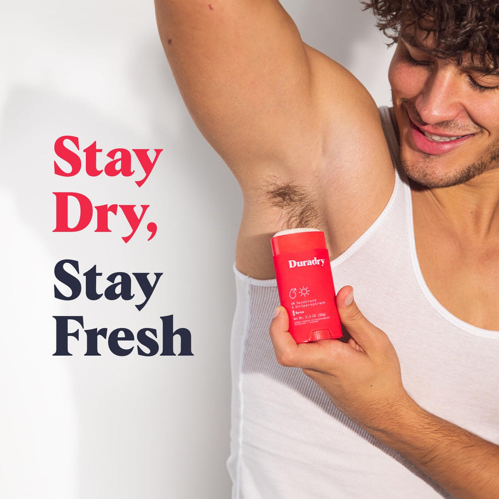 Duradry talc-free formula designed for lightweight wear and comfort