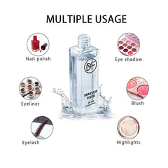 DuralineMakeupFixer dropper dispensing a clear liquid for pigment activation.
