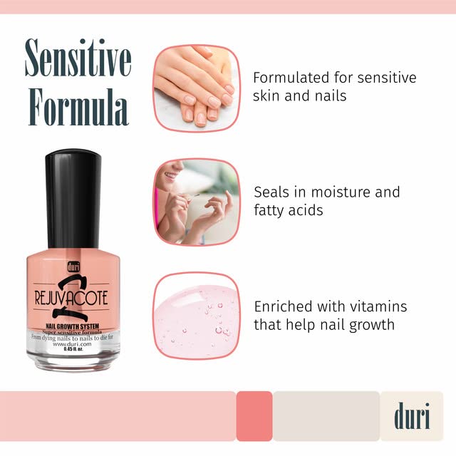 Duri Rejuvacote 2 brush applicator shows easy nail application.