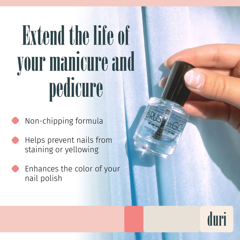 duri vegan-friendly formulation label signals safe, ethical nail care with no animal testing.