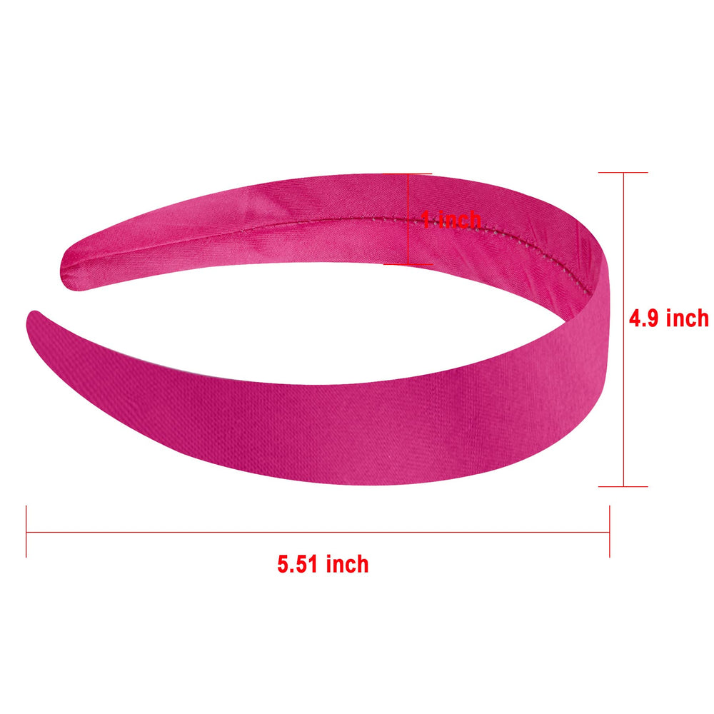 Duufin 1-inch satin headbands close-up shows smooth fabric and secure fit