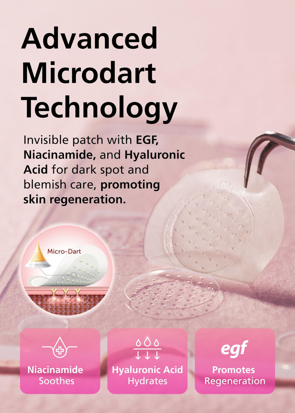DWEasyDerm 285µm micro-point detail indicates gentle, targeted delivery.
