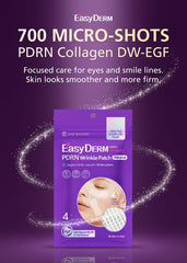DWEasyDerm PDRN under-eye patch applied for smoother eye area.