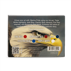 Dynamic Color Co Merica Color Ink Fire Red bottle for bold color depth.