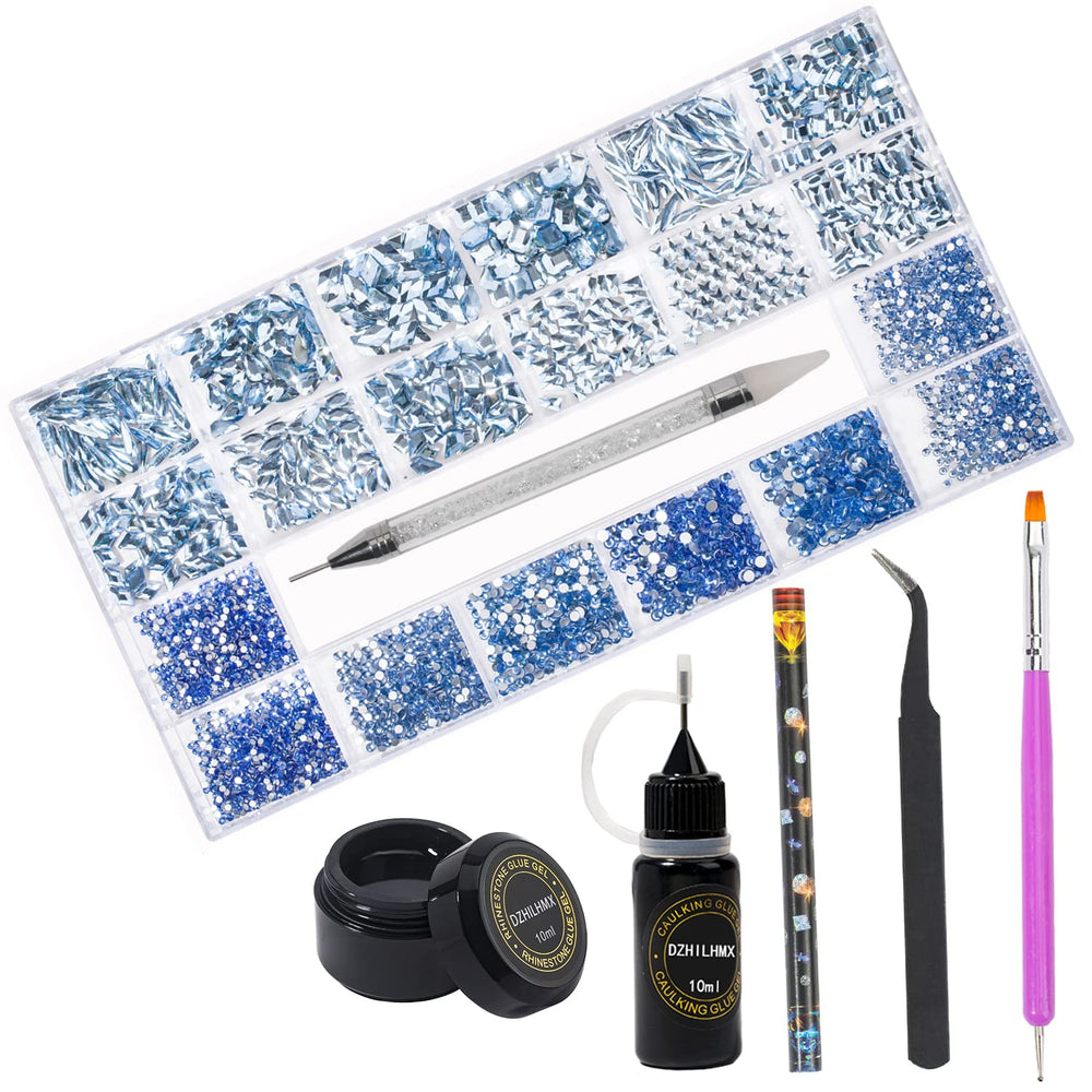 DZHILHMX flat-back glass crystals offer durable shine and easy application.
