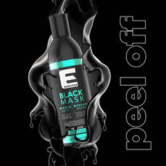 E Elegance charcoal mask detail emphasizes impurity removal.