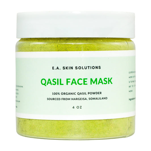 EA Skin Solutions Qasil powder bottle pour for deep cleansing and gentle exfoliation