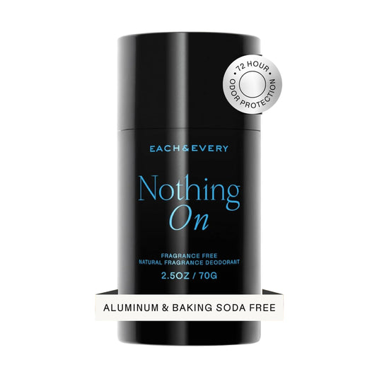 Each & Every aluminum-free deodorant bottle offers gentle daily protection.