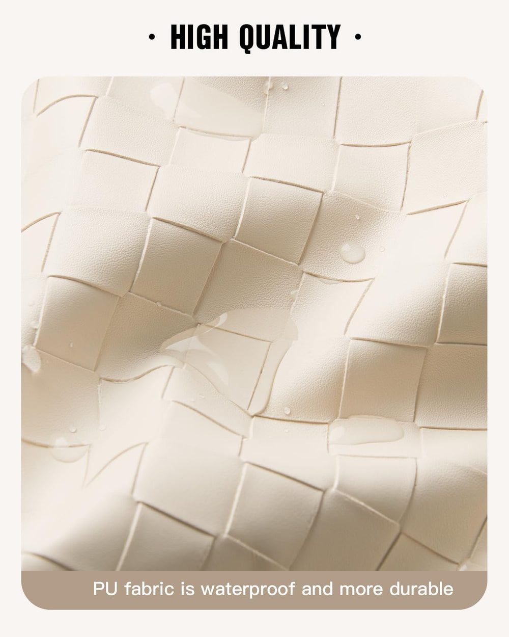 EACHY durable travel toiletry bag in plait white for daily use.