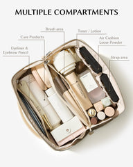 Eachy makeup bag interior pockets keeping essentials organized