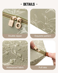 Eachy clear TPU brush pocket displays brushes for easy planning.