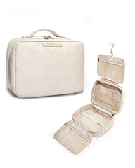 EACHY travel toiletry bag with hanging hook for easy access on the go.
