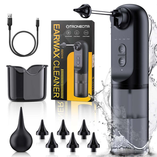Ear Wax Removal System with cleaning basin for convenient, hygienic at-home cleaning.