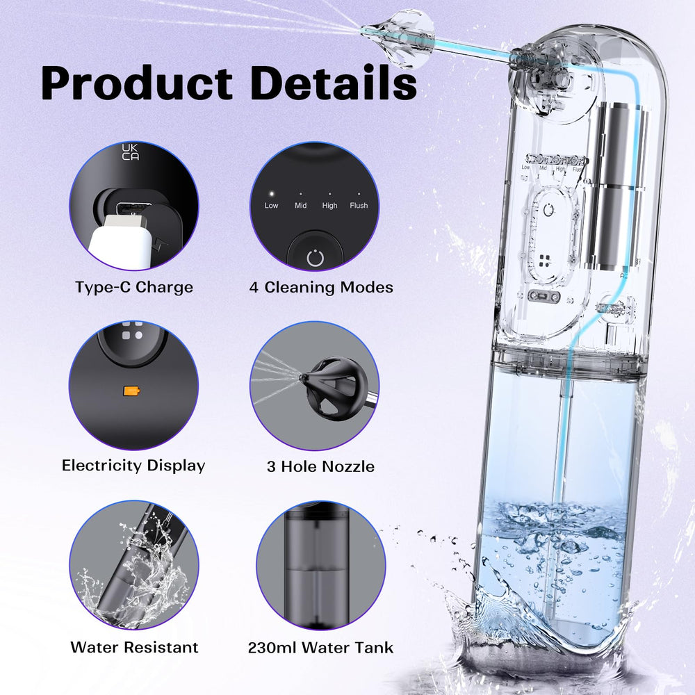 Ear Wax Removal System easy-to-use with large water tank for dual-ear cleaning.