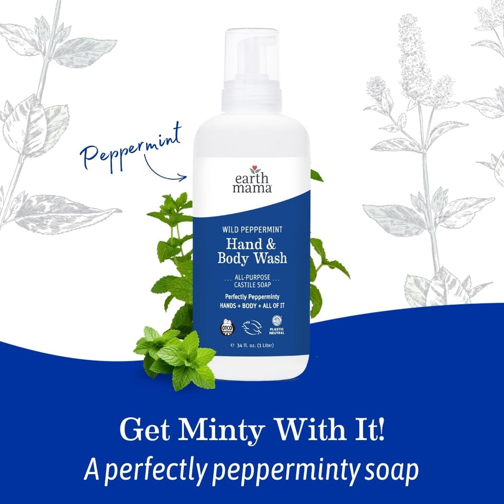 Earth Mama Wild Peppermint close-up on shea, aloe, and calendula enrichment