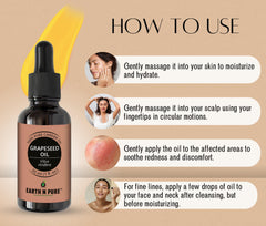 Earth N Pure Grapeseed Oil hair care image suggests lightweight conditioning.