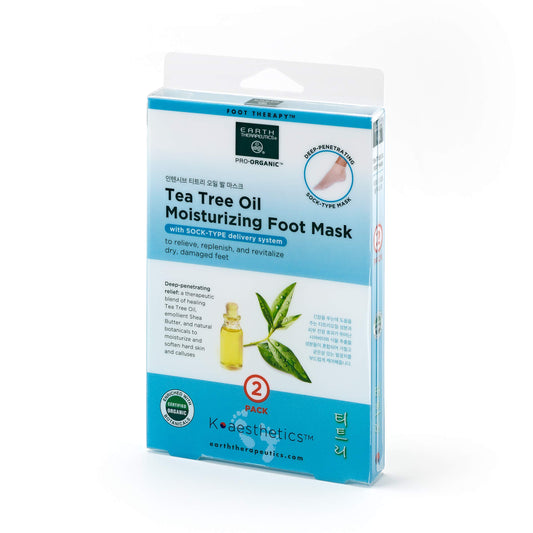 Earth Therapeutics Tea Tree Oil Foot Mask pack overview for nourishment