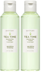 Earth To Skin Tea Time Green Tea Toner bottle purifies and refreshes skin.