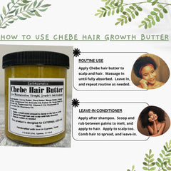 earthKosmetics Chebe Butter ingredients showcase Chebe powder for nourishing hair
