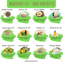 earthKosmetics Chebe Butter packaging shown for on-the-go conditioning